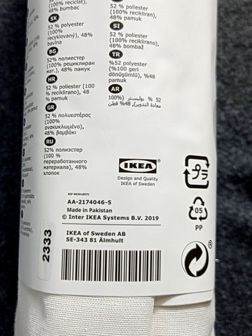 IKEA TAGGVALLMO  Bed sheet, white, 150x250 cm FREE SHIPPING