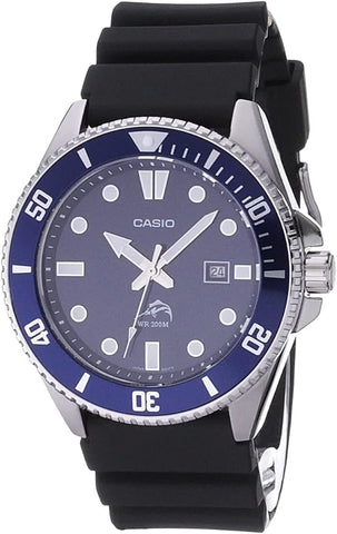 Casio MDV-106B-2AVCF Blue Dive Watch with Black Resin Strap FREE SHIPPING