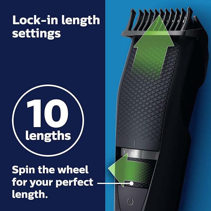 Philips Norelco Beard Trimmer and Hair Clipper,  Rechargeable, Adjustable Length, BT3210/41 FREE SHIPPING