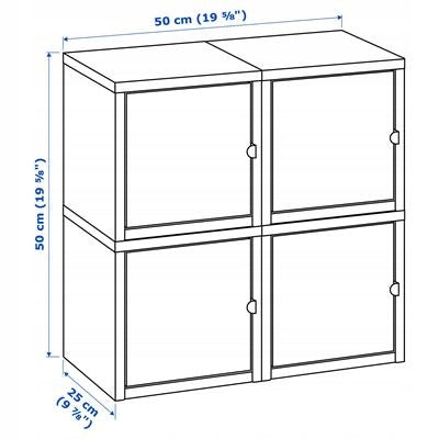 IKEA LIXHULT Wall-Mounted Cabinet Combination, Kitchen Bathroom Wall Cabinet, Garage or Laundry Room Wall Storage Cabinet, Bath Cabinet, Cabinet Shelf 50x25x50 cm- White