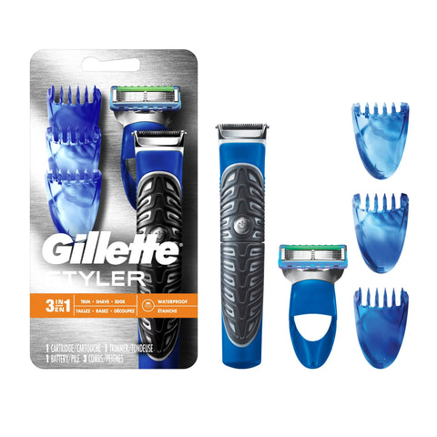 Gillette Fusion Men's Precision Beard Trimmer, Razors and Edger, Blue FREE SHIPPING