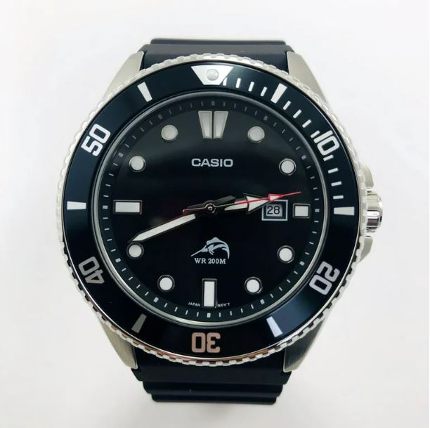 Casio Reverse Oreo Casio Men’s Black Analog Anti Reverse Bezel Watch FREE SHIPPING – Onepoint