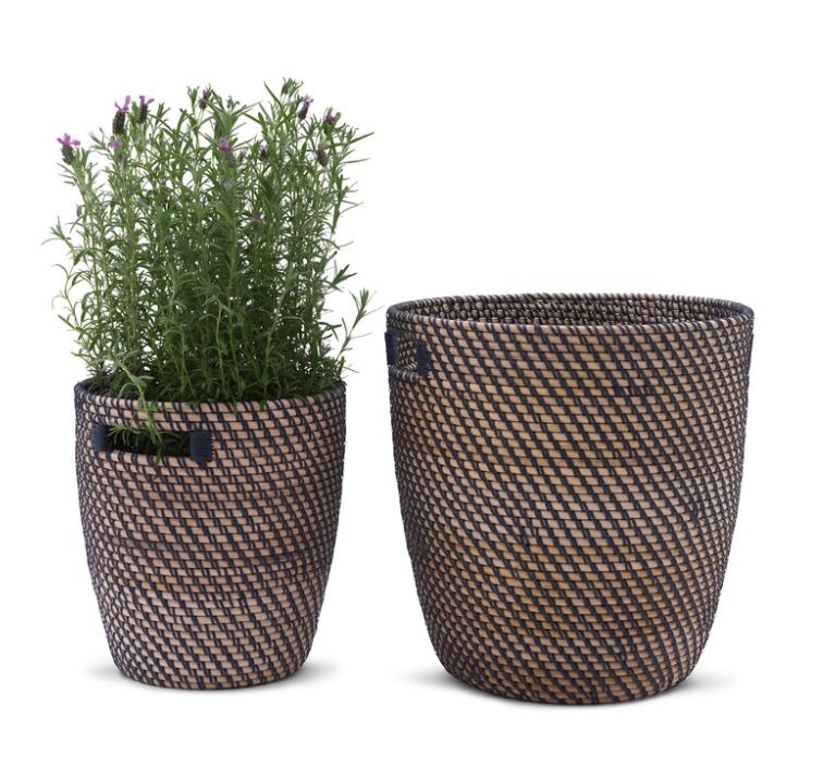 IKEA RAGKORN Plant Pot, In-Outdoor Dark Grey-Beige, 32 cm