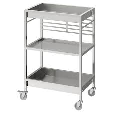 IKEA KUNGSFORS Kitchen trolley, stainless steel, 60x40 cm FREE SHIPPING