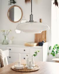 IKEA TALLBYN Pendant lamp, nickel-plated/opal white glass, 40 cm FREE SHIPPING