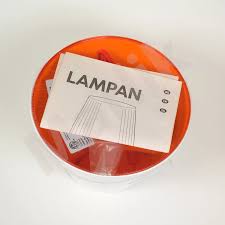 IKEA LAMPAN Table lamp, ORANGE , 29 cm FREE SHIPPING