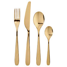 IKEA TILLAGD 24-piece cutlery set, brass-colour  FREE SHIPPING