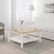 IKEA HEMNES Coffee table, white stain/light brown, 90x90 cm FREE SHIPPING