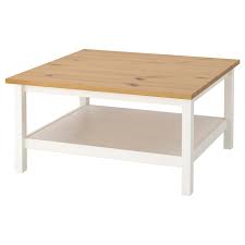 IKEA HEMNES Coffee table, white stain/light brown, 90x90 cm FREE SHIPPING