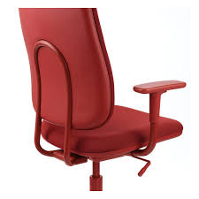 IKEA SMÖRKULL Office chair with armrests, Grasnas red FREE SHIPPING