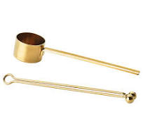 IKEA TEMPERERAD COFFEE MEASURE AND CLIP, BRASS