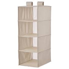 IKEA RÅGODLING Hanging storage w 4 compartments, textile/beige, 36x45x92 cm FREE SHIPPING