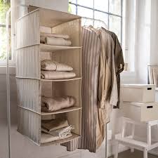 IKEA RÅGODLING Hanging storage w 4 compartments, textile/beige, 36x45x92 cm FREE SHIPPING