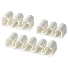 IKEA KALKSTUFF Cable holder, set of 3, white FREE SHIPPING