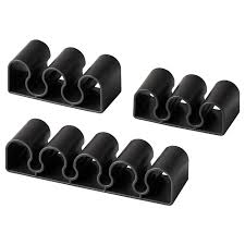 IKEA KALKSTUFF Cable holder, set of 3, dark grey FREE SHIPPING