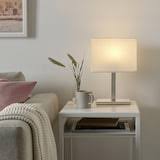 IKEA TOMELILLA Table lamp, nickel-plated/white, 36 cm FREE SHIPPING