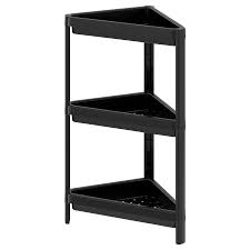 IKEA VESKEN Corner shelf unit, black, 33x33x71 cm FREE SHIPPING