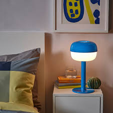 IKEA BLASVERK Table lamp, blue, 36 cm FREE SHIPPING