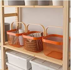 IKEA RISATORP Basket, ORANGE COLOR , 25x26x18 cm FREE SHIPPING