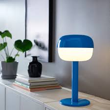 IKEA BLASVERK Table lamp, blue, 36 cm FREE SHIPPING