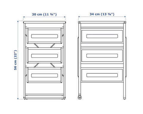 IKEA LENNART Drawer Unit White