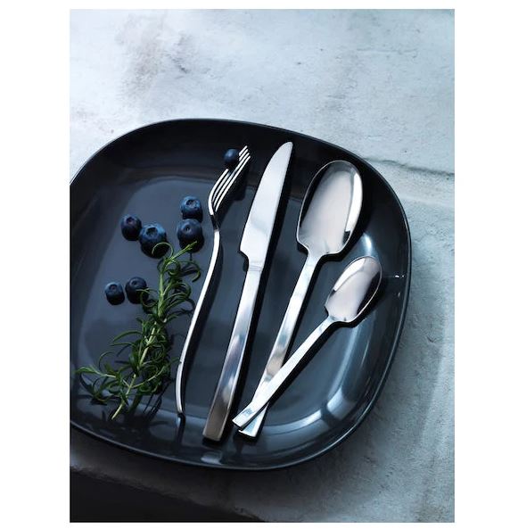 IKEA SMAKGLAD 24-piece Cutlery Set, Stainless Steel