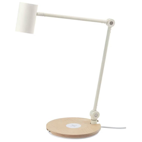 IKEA RIGGAD LED Work Lamp with Wireless Charging, White