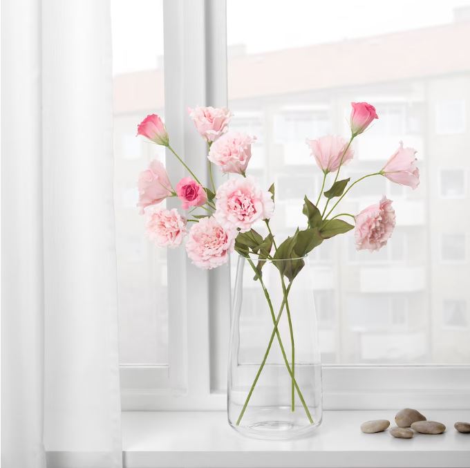 IKEA SMYCKA Artificial Flower, Lisianthus, Pink, 60 cm