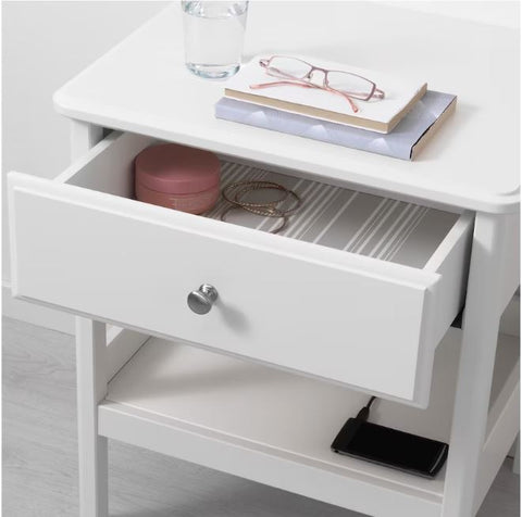 IKEA TYSSEDAL Bedside Table, Table With Drawer Simple Design, Table For Room, Hallway, Living Room , Best Furniture Item, White 51x40 cm