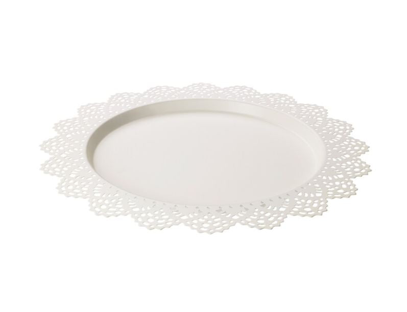 IKEA SKURAR Candle Dish, White, 18 cm