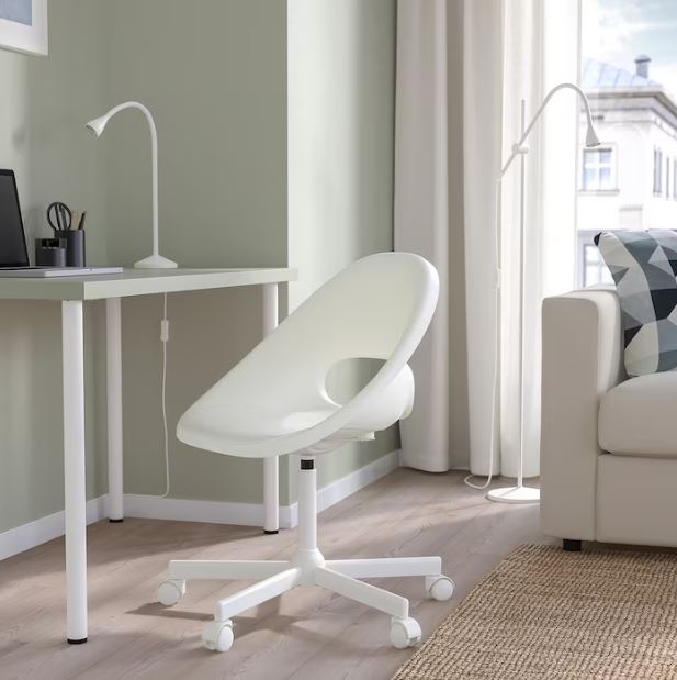 IKEA LOBERGET / MALSKAR Swivel Chair, White
