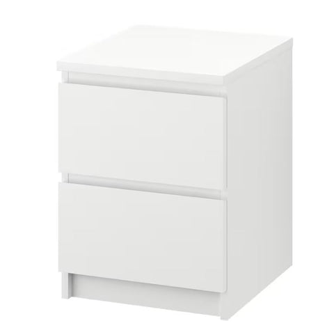 IKEA MALM Chest of 2 Drawers, White, 40×55 cm