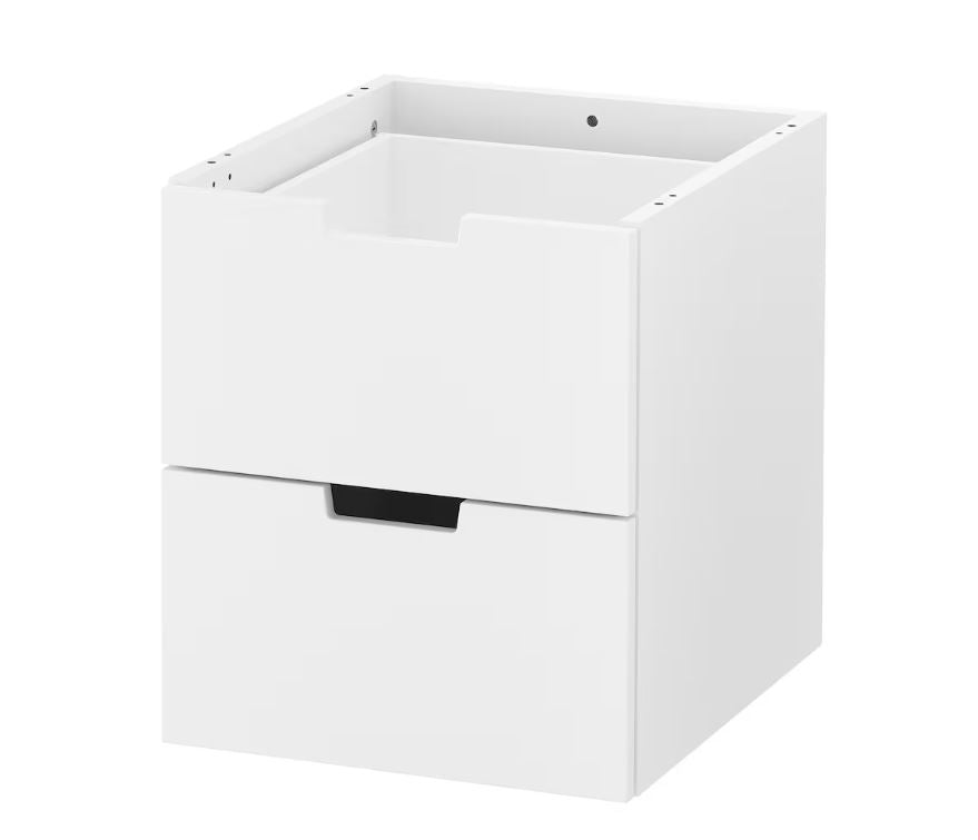 IKEA NORDLI Modular Chest of 2 Drawers , White, 40×45 cm