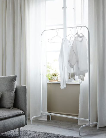 IKEA MULIG Clothes Rack, 99 x 152 cm - White