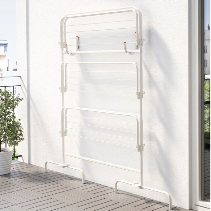 IKEA MULIG Drying Rack 3 levels, In-Outdoor, White