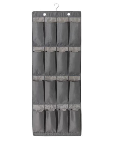 IKEA SKUBB Hanging Shoe Organiser with 16 Pockets- Dark Grey