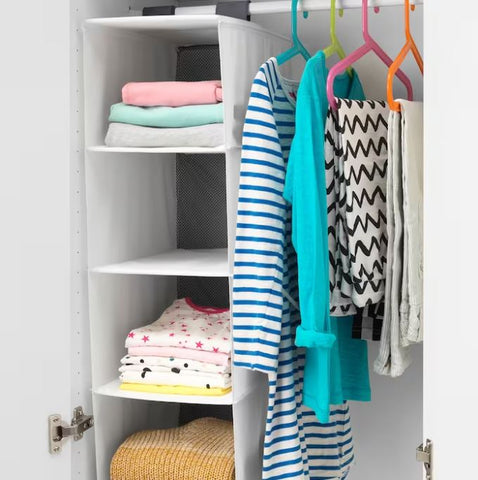 IKEA RASSLA Storage With 5 Compartments, White, 25x40x98 cm
