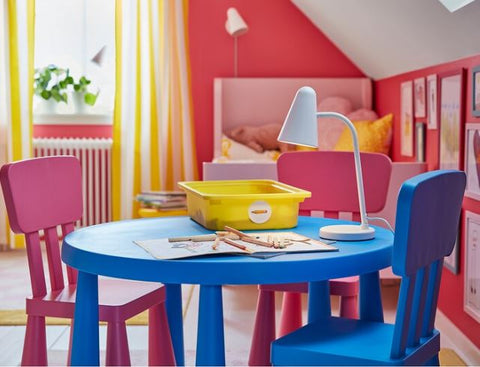 IKEA MAMMUT Children’s Table, in/outdoor , 85cm Blue