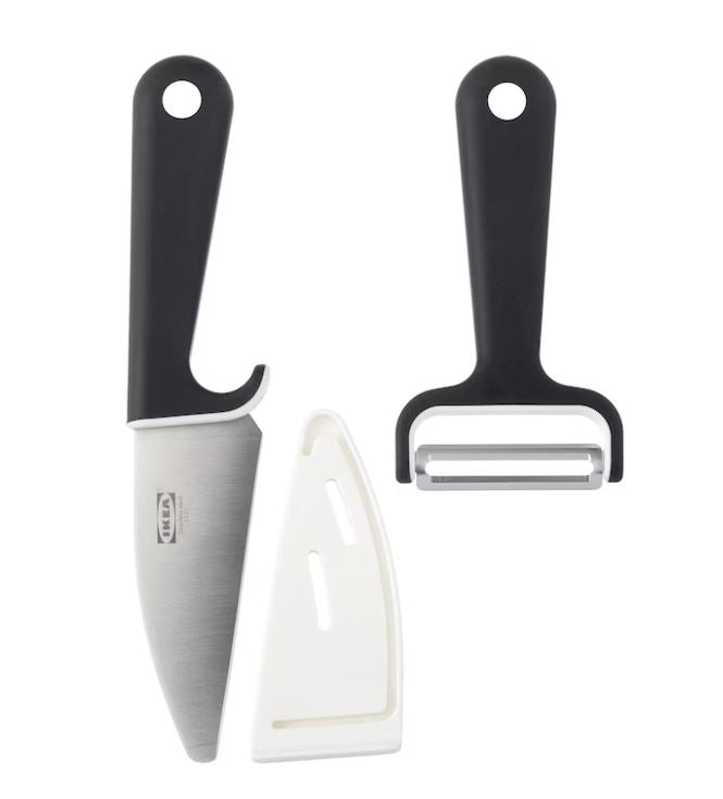 IKEA SMABIT Knife and Peeler, Black, White