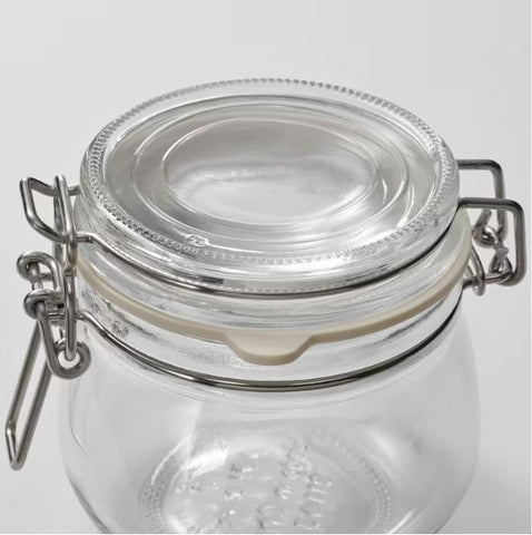IKEA KORKEN Jar with Lid, Clear Glass13 cl