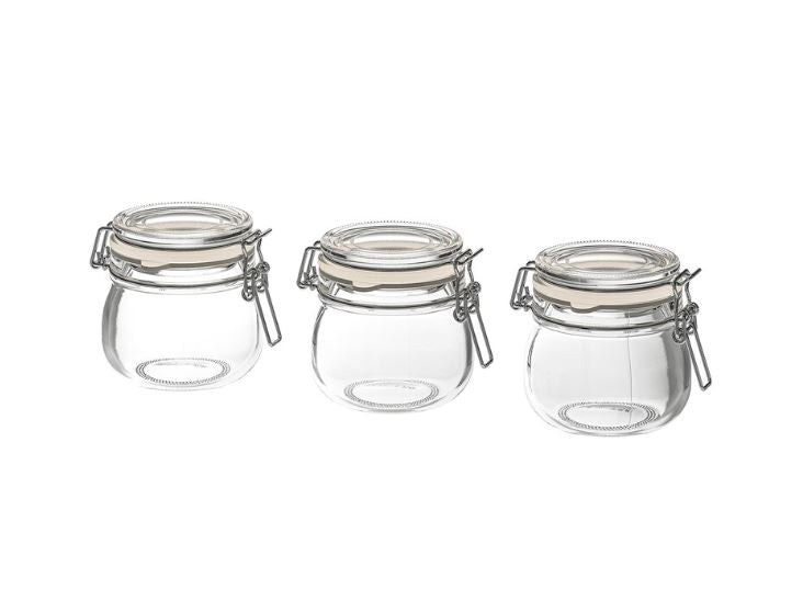 IKEA KORKEN Jar with Lid, Clear Glass13 cl