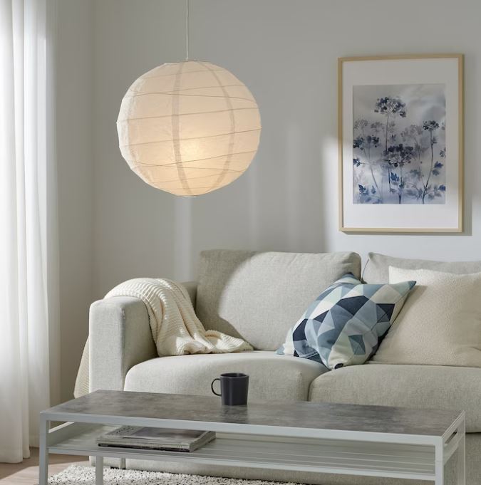 IKEA REGOLIT Pendant Lamp Shade White-Handmade 45 cm