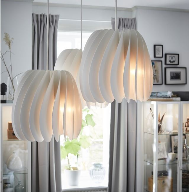 IKEA SKYMNINGEN Pendant Lamp, White
