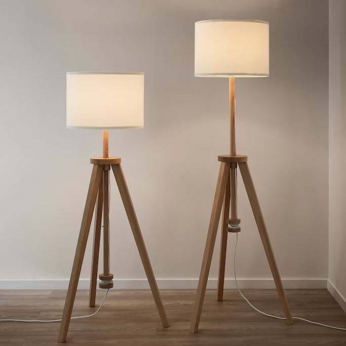 IKEA LAUTERS Floor Lamp, Ash-White