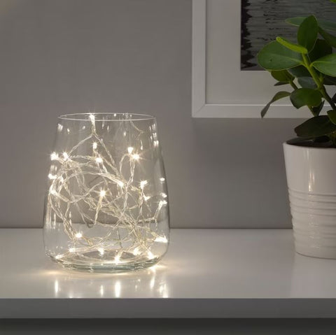 IKEA LEDFYR LED lighting chain with 24 lights- indoor silver-colour
