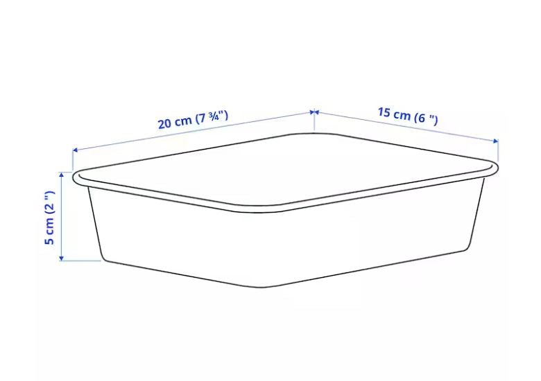 IKEA NOJIG Organiser, Plastic,10x20x5 cm-Beige