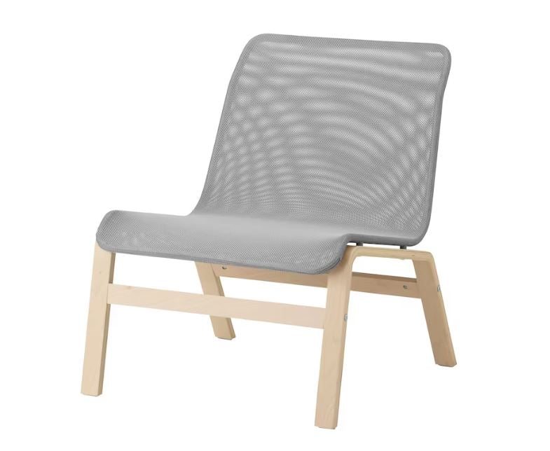 IKEA NOLMYRA Easy Chair, Birch Veneer, Grey