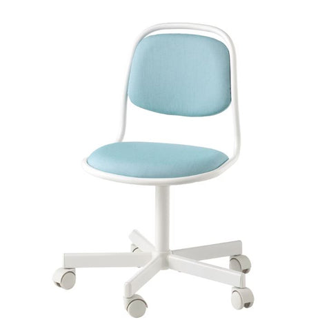 IKEA ORFJALL Children's Desk Chair, White-Vissle Blue-Green
