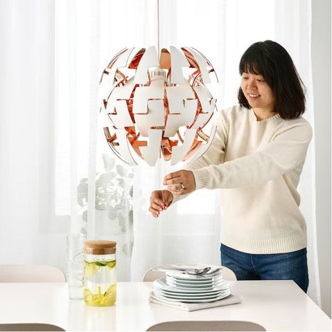 IKEA PS 2014 Pendant Lamp, White/Copper-Colour, 35 cm