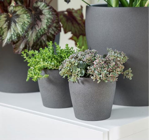 IKEA PERSILLADE Plant Pot, Dark Grey, 12 cm